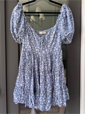 Grace + Emma Floral Puff-Sleeve Mini Dress